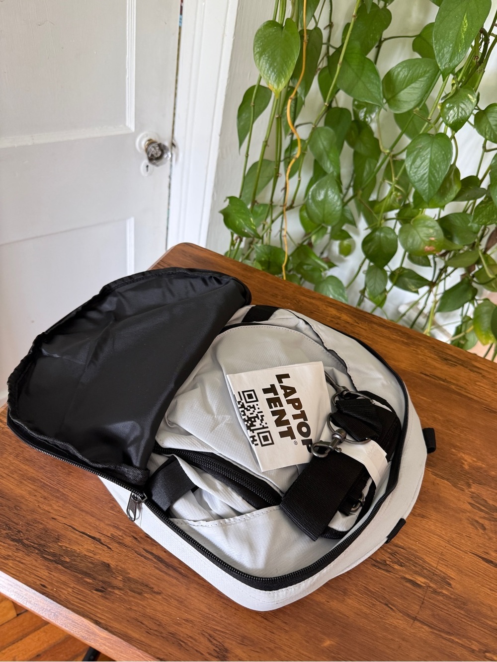 Light Gray Laptop Tent Tech Organizer Backpack new